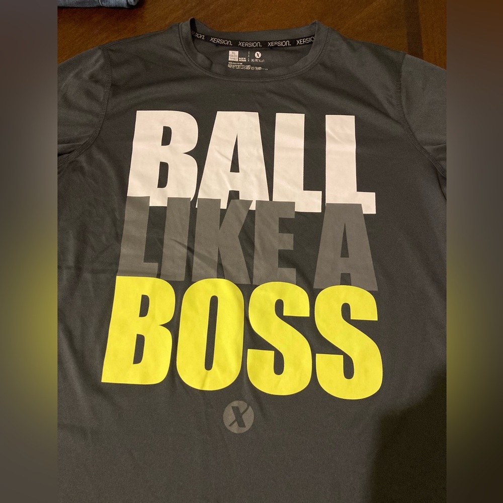 Boys Black Xersion Graphic “Ball Like A Boss” Tee